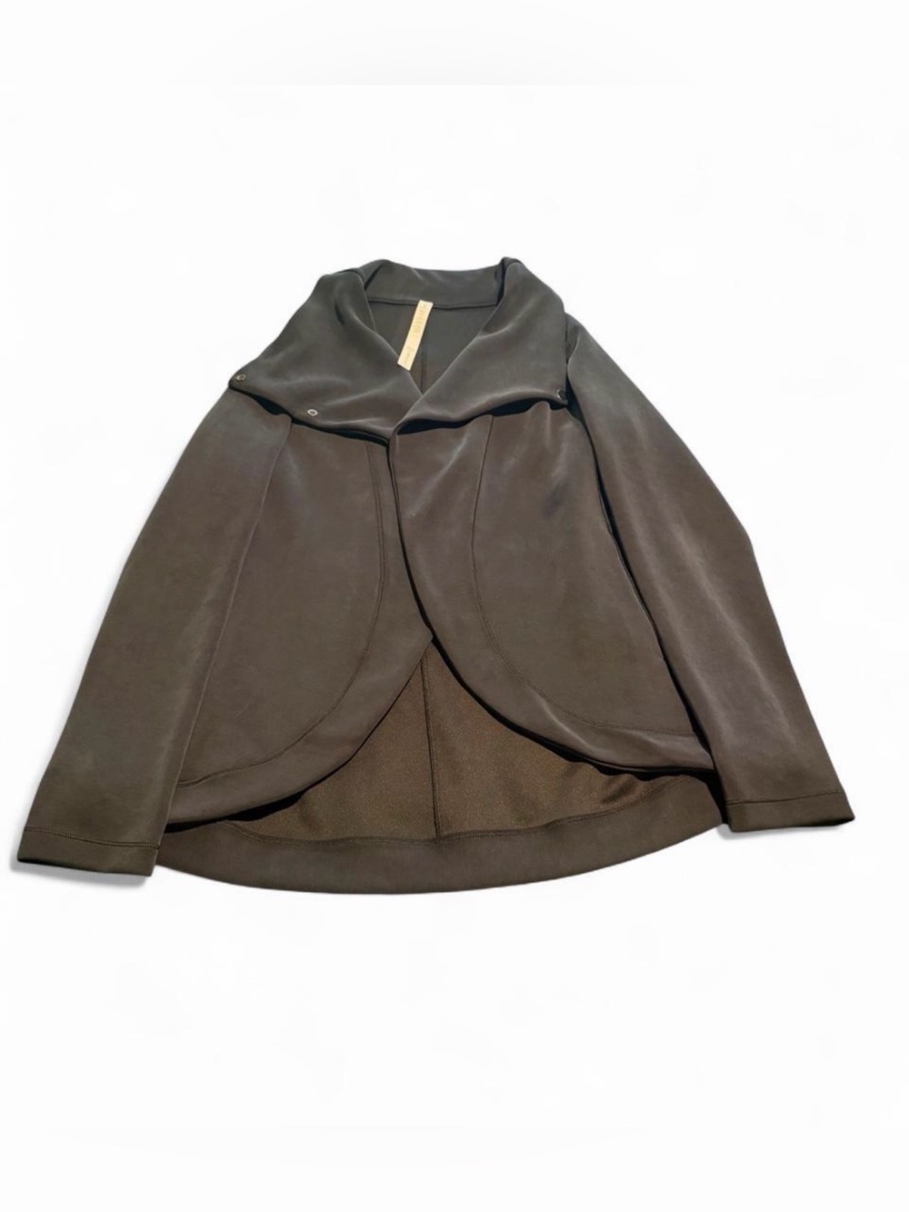 Lululemon black open draped coat